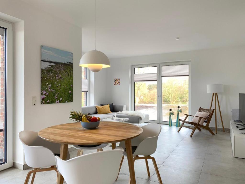 Ferienwohnung Hein Am Nordseedeich Butjadingen Esterno foto