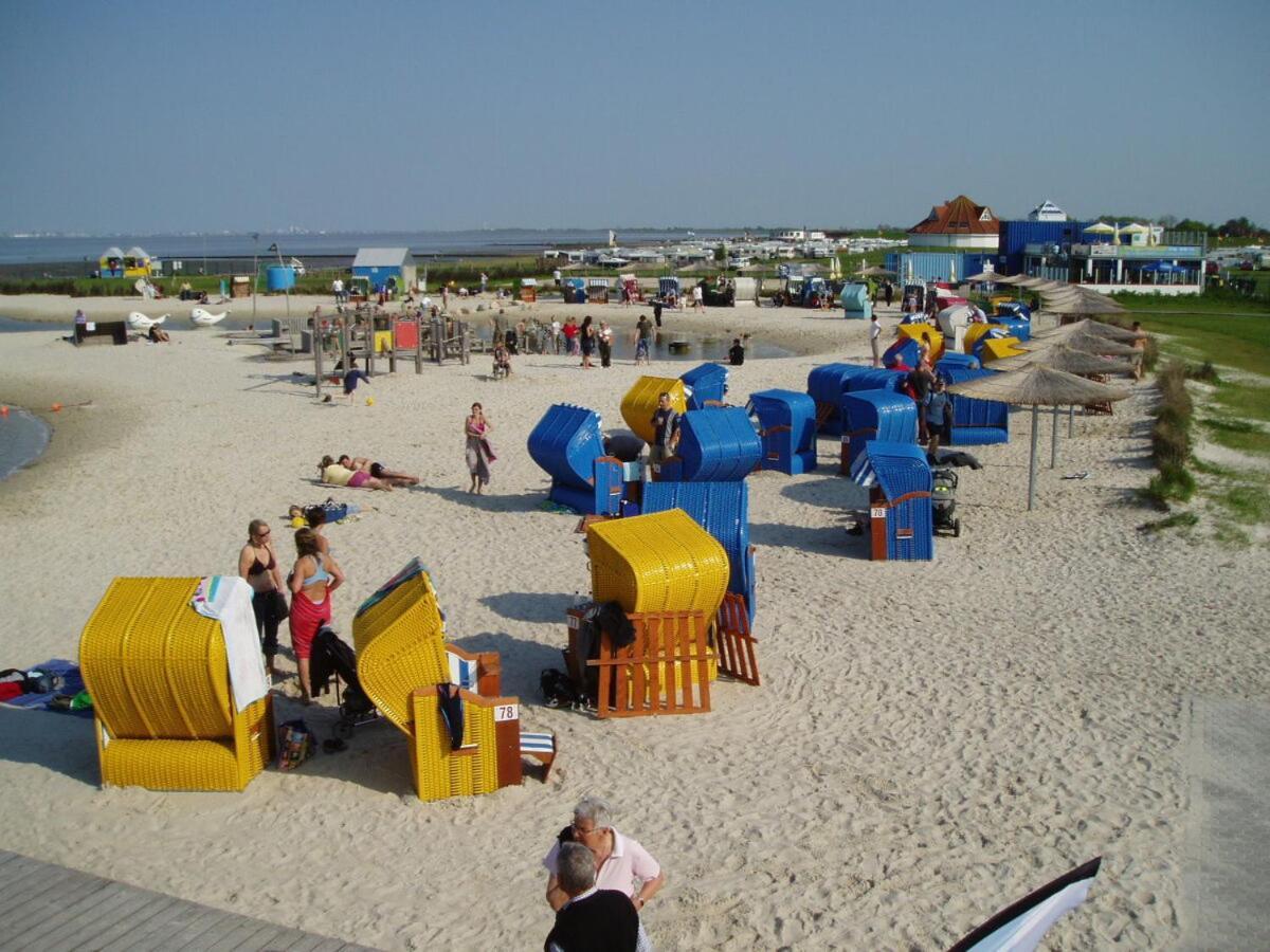 Ferienwohnung Hein Am Nordseedeich Butjadingen Esterno foto